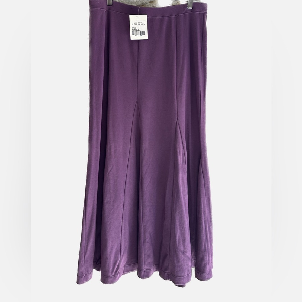 NWT Peruvian Connection Godet Skirt in Orchid Midi maxi